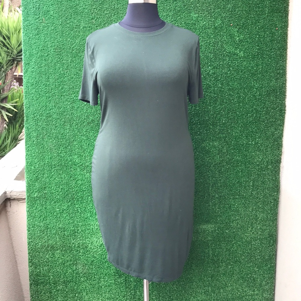 Green t-shirt dress